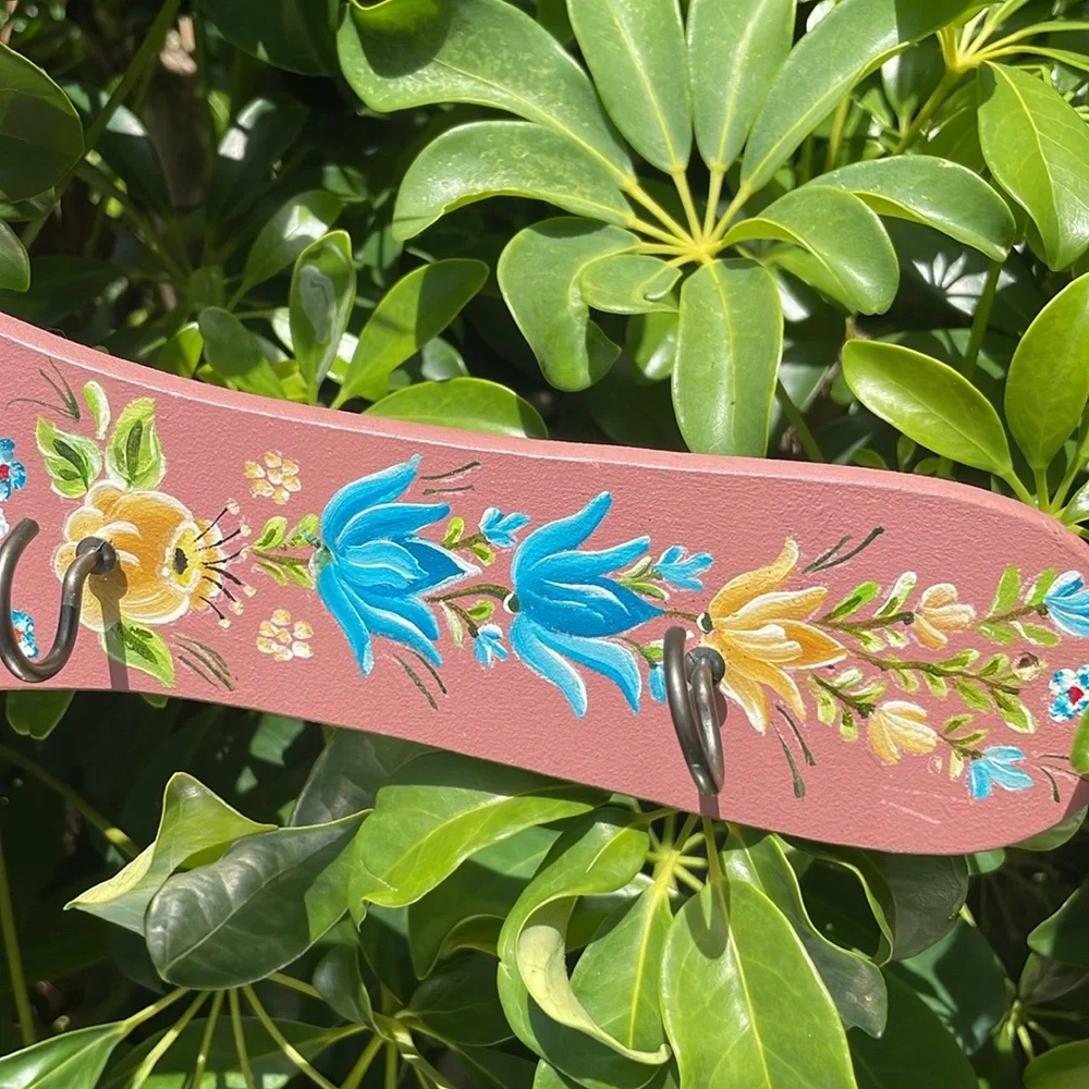 Floral Hand-Painted decorative hanger